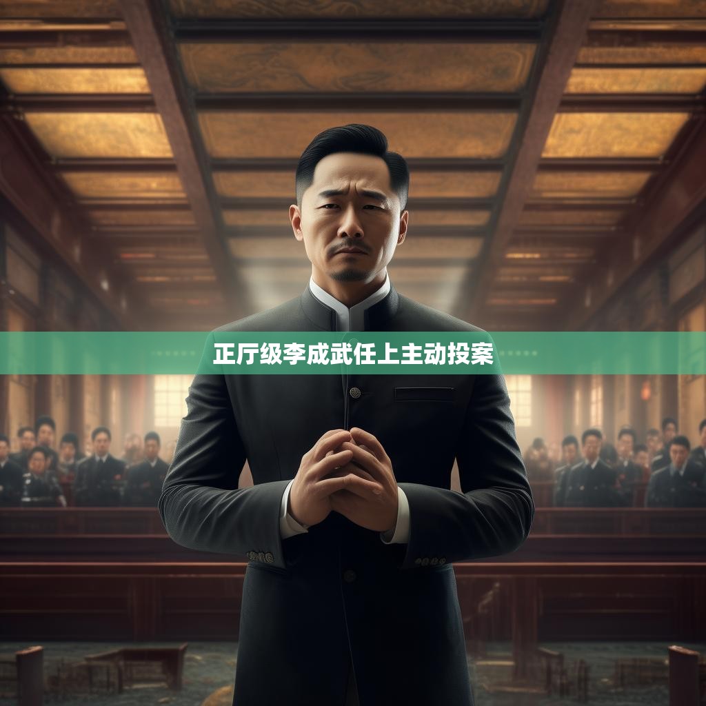 正厅级李成武任上主动投案