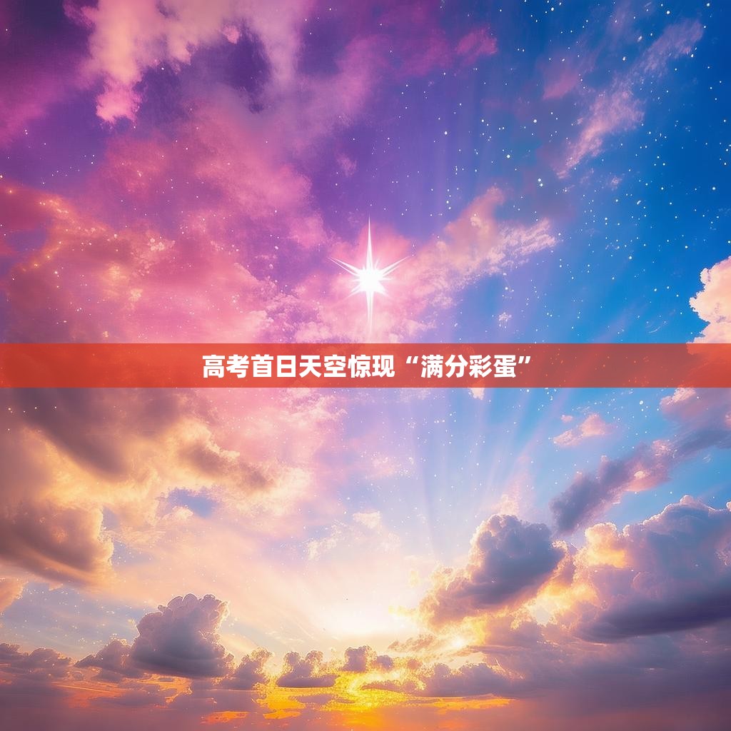 高考首日天空惊现“满分彩蛋”