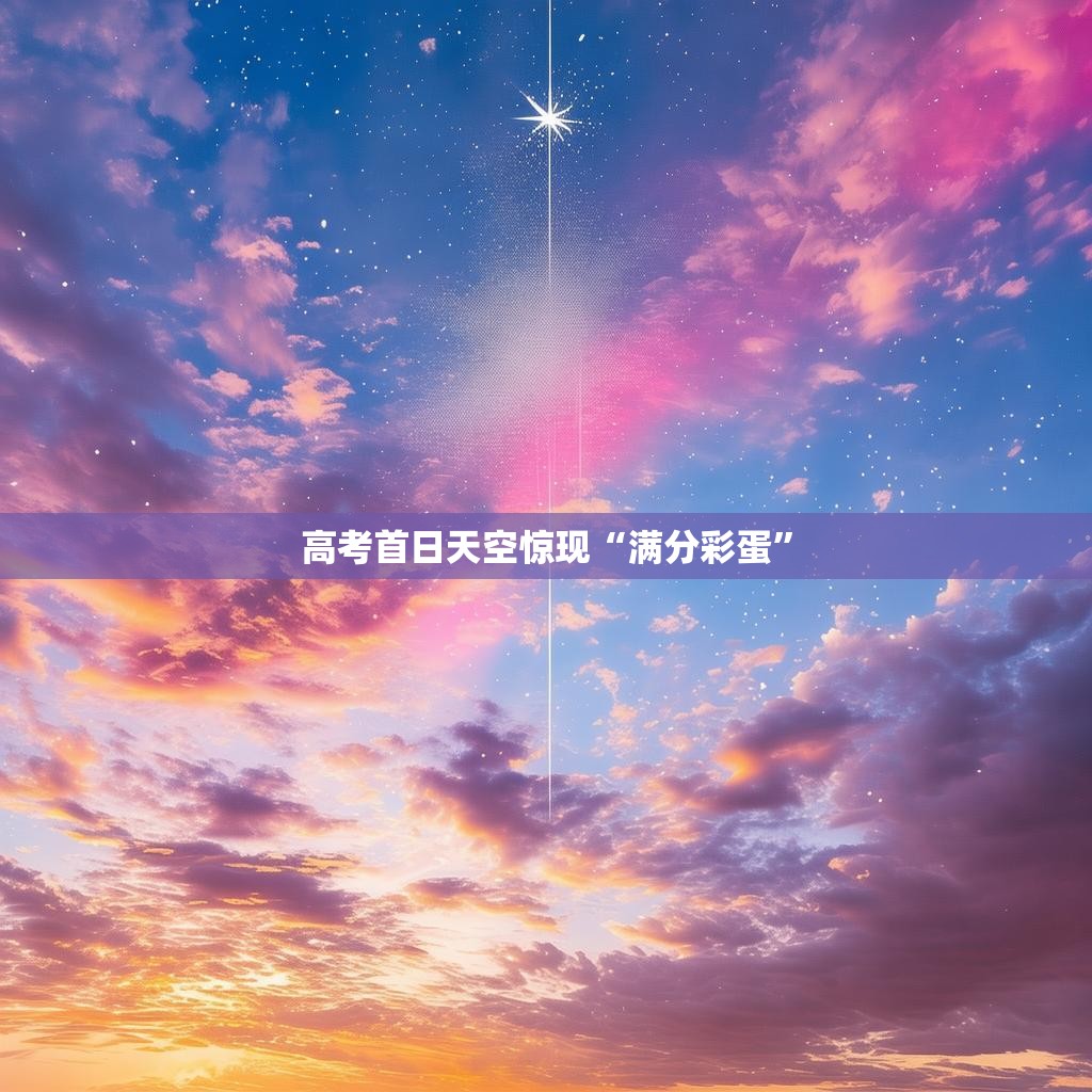 高考首日天降'彩蛋'寓意满满