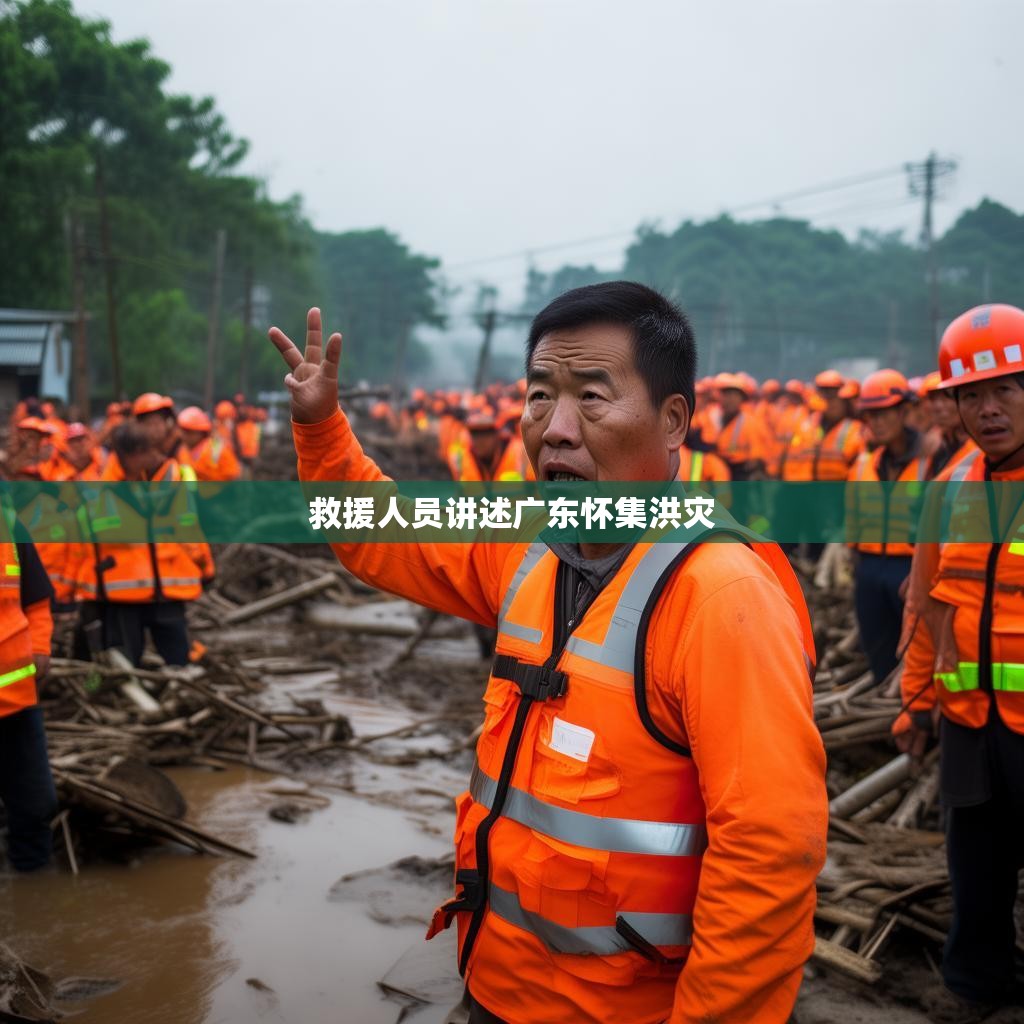 广东怀集洪灾救援现场