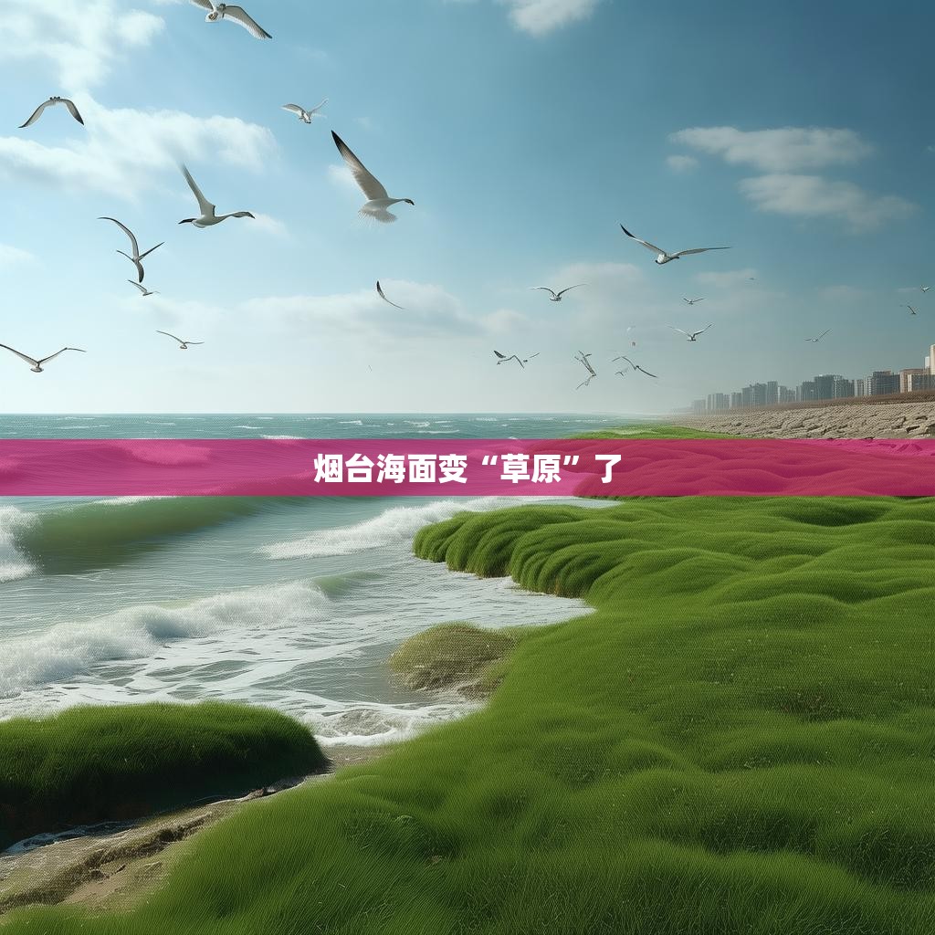 烟台海面变‘草原’奇观