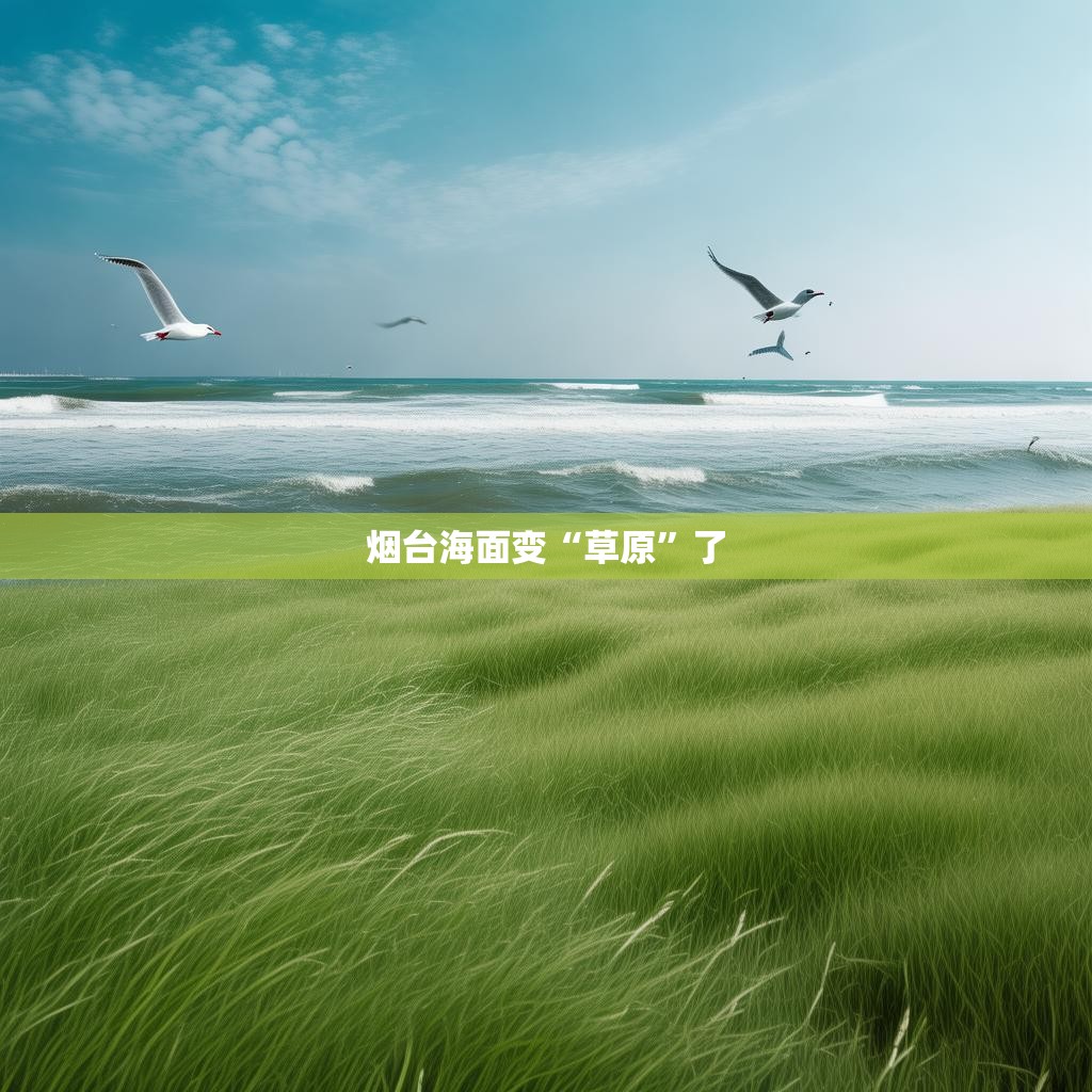 烟台海面变‘草原’实景